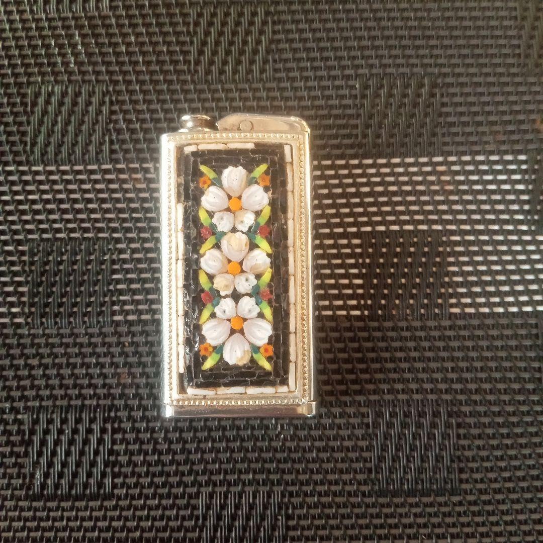 昭和レトロ　ヴィンテージ　コンパクト　ミラー　化粧鏡　ライター型香水スプレー 昭和レトロ ヴィンテージ コンパクト ミラー 化粧鏡 ライター型香水